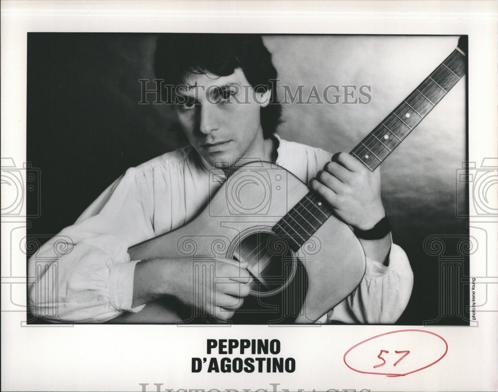 1991 Italian Guitarist D&#39;Agostino Peppino - Historic Images