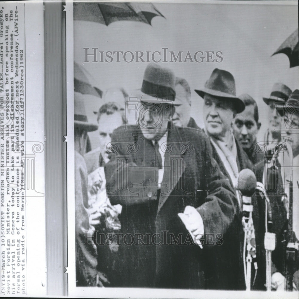 1962 Press Photo Geneva Conf Soviet Minister Gromyko - RRV26363 - Historic Images