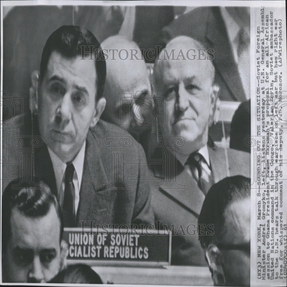 1961 Press Photo UN Assembly Russian Minister Gromyko - RRV26383 - Historic Images