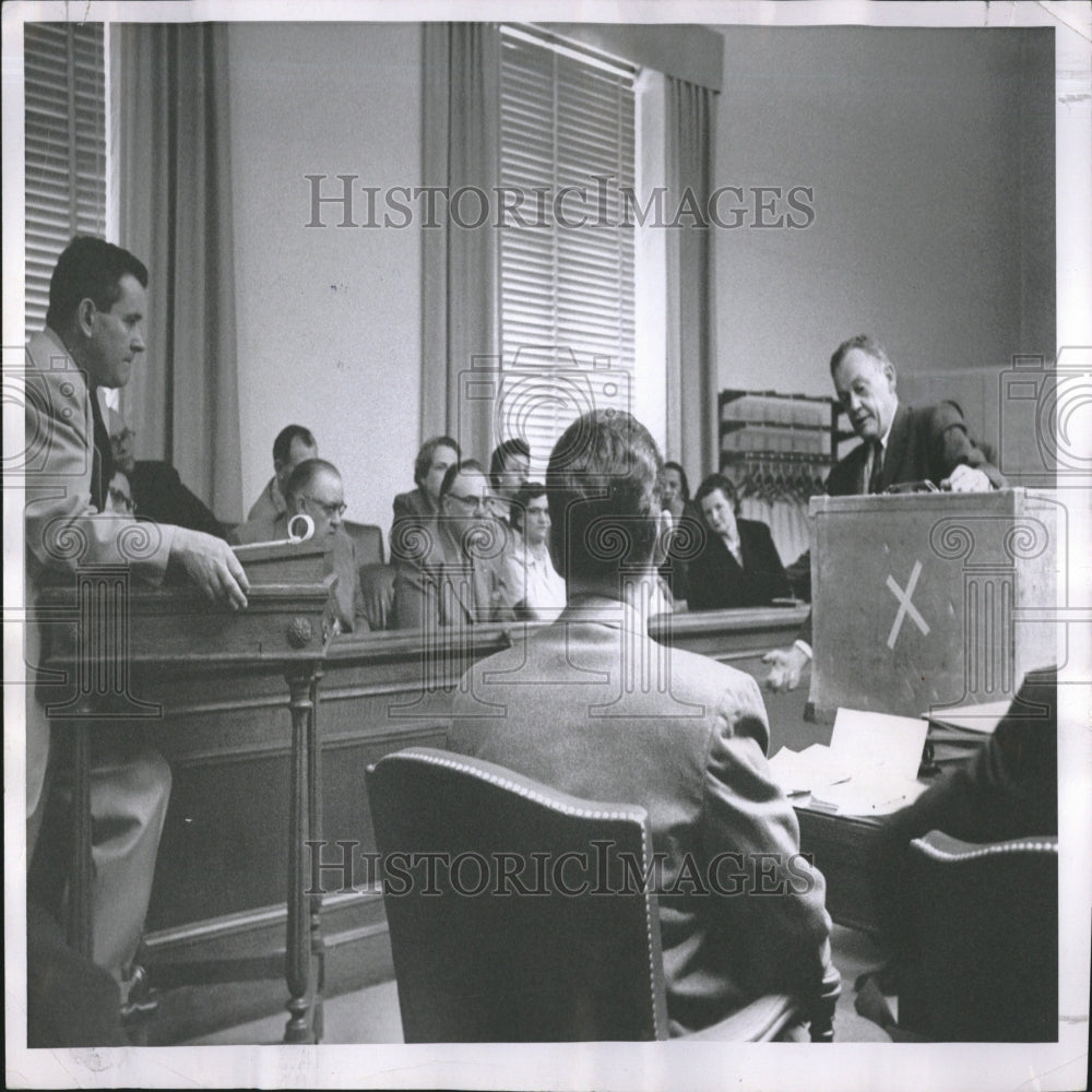 1956 Press Photo Top Engineer Imbedded Explosives Box - RRV26631 - Historic Images