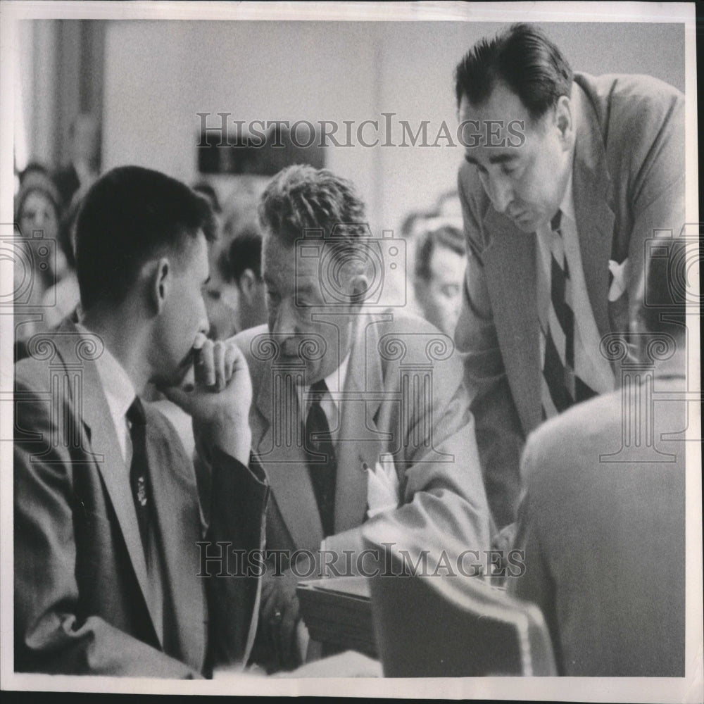 1956 Press Photo Trial Defendant John G Grant Attorney - Historic Images