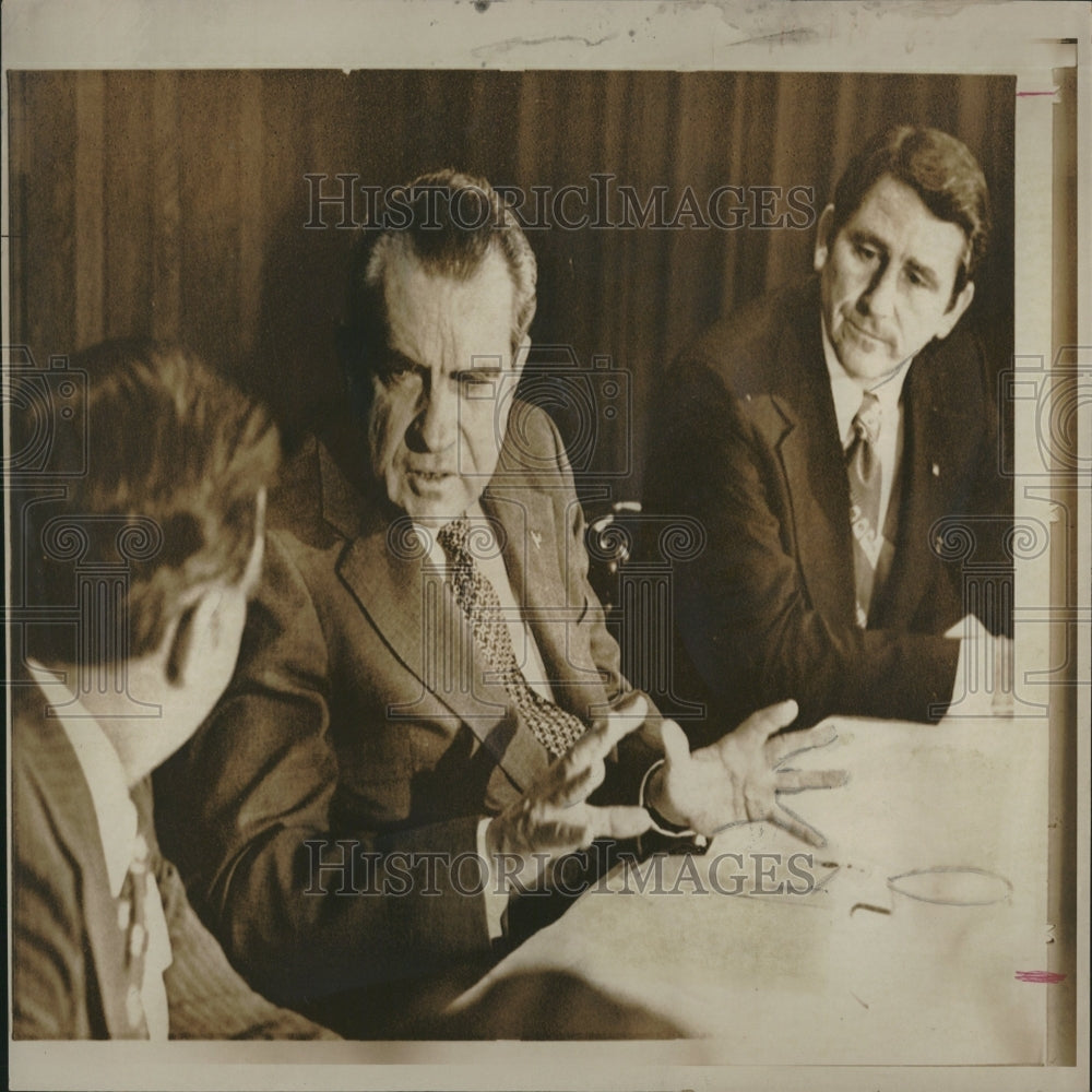 1973 President Nixon Governors Meskill Dunn - Historic Images