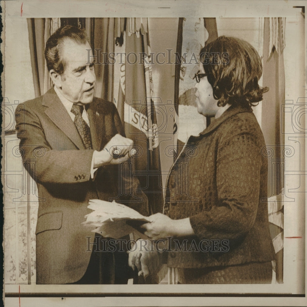 1973 President Richard M. Nixon - Historic Images