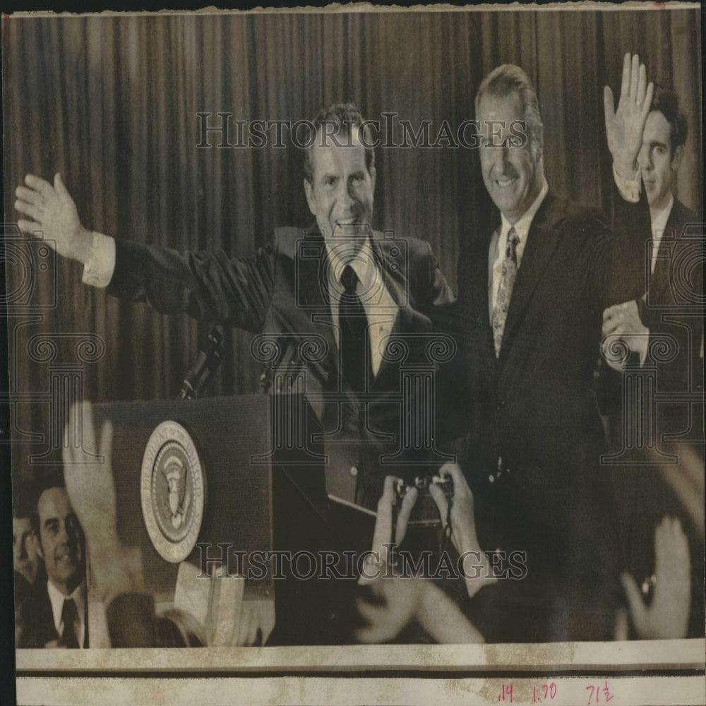 1972 Pres. Richard Nixon, VP Spiro Agnew - Historic Images