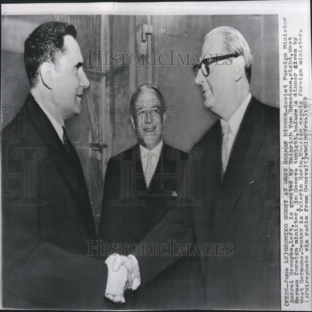 1959 Press Photo Soviet Foreign Minister Andrei Gromyko - RRV26789 - Historic Images