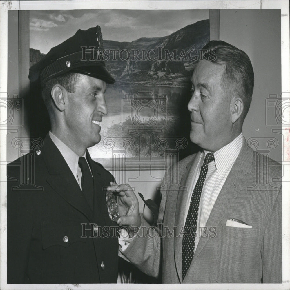 1958 Press Photo Colorado Senator John A Carroll Police - Historic Images