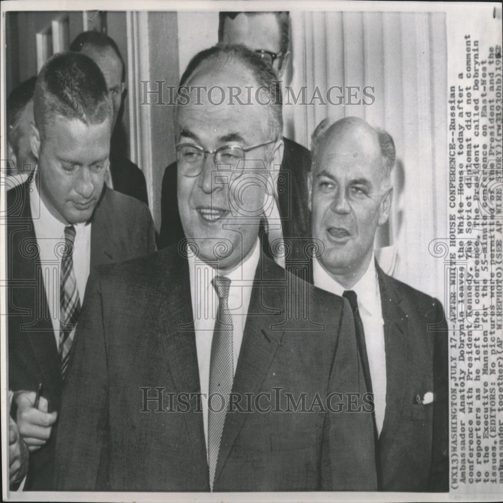 1962 White House Conf Diplomat Dobrynin - Historic Images