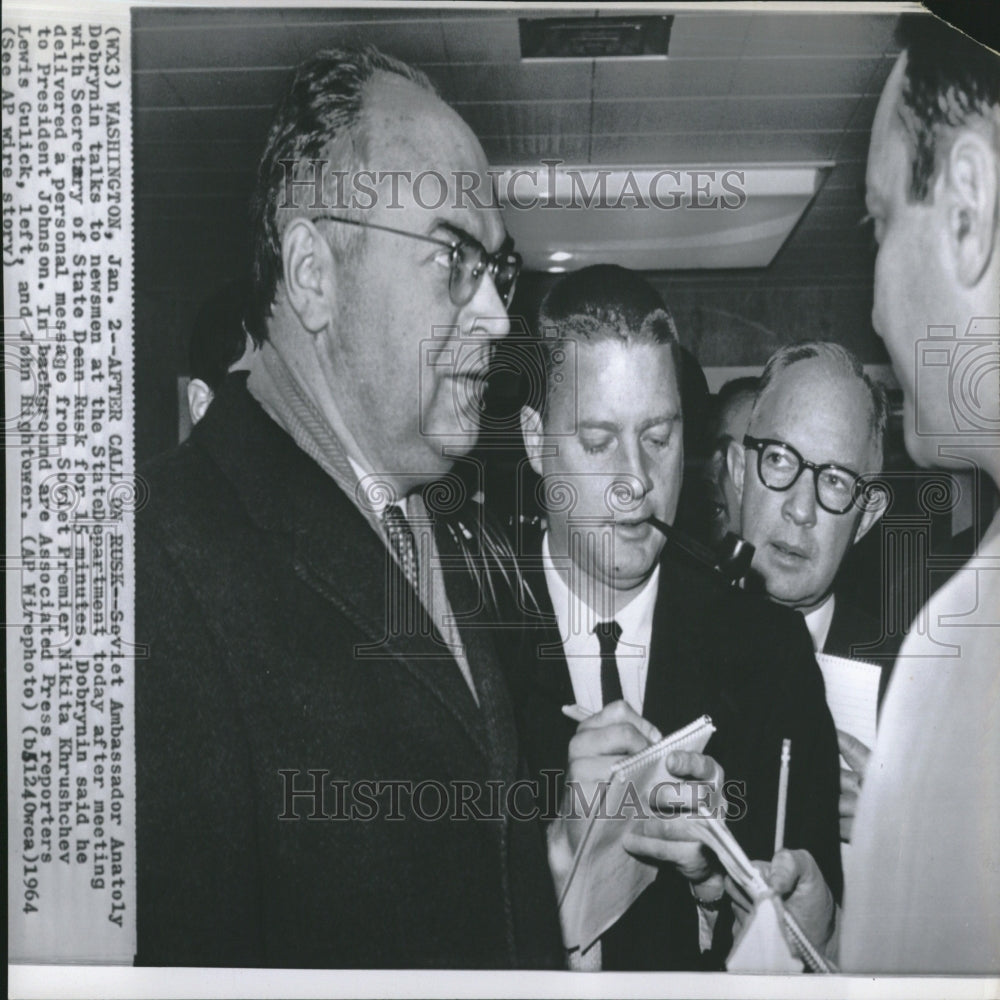 1964 Soviet Ambassador Anatoly Dobrynin-Historic Images