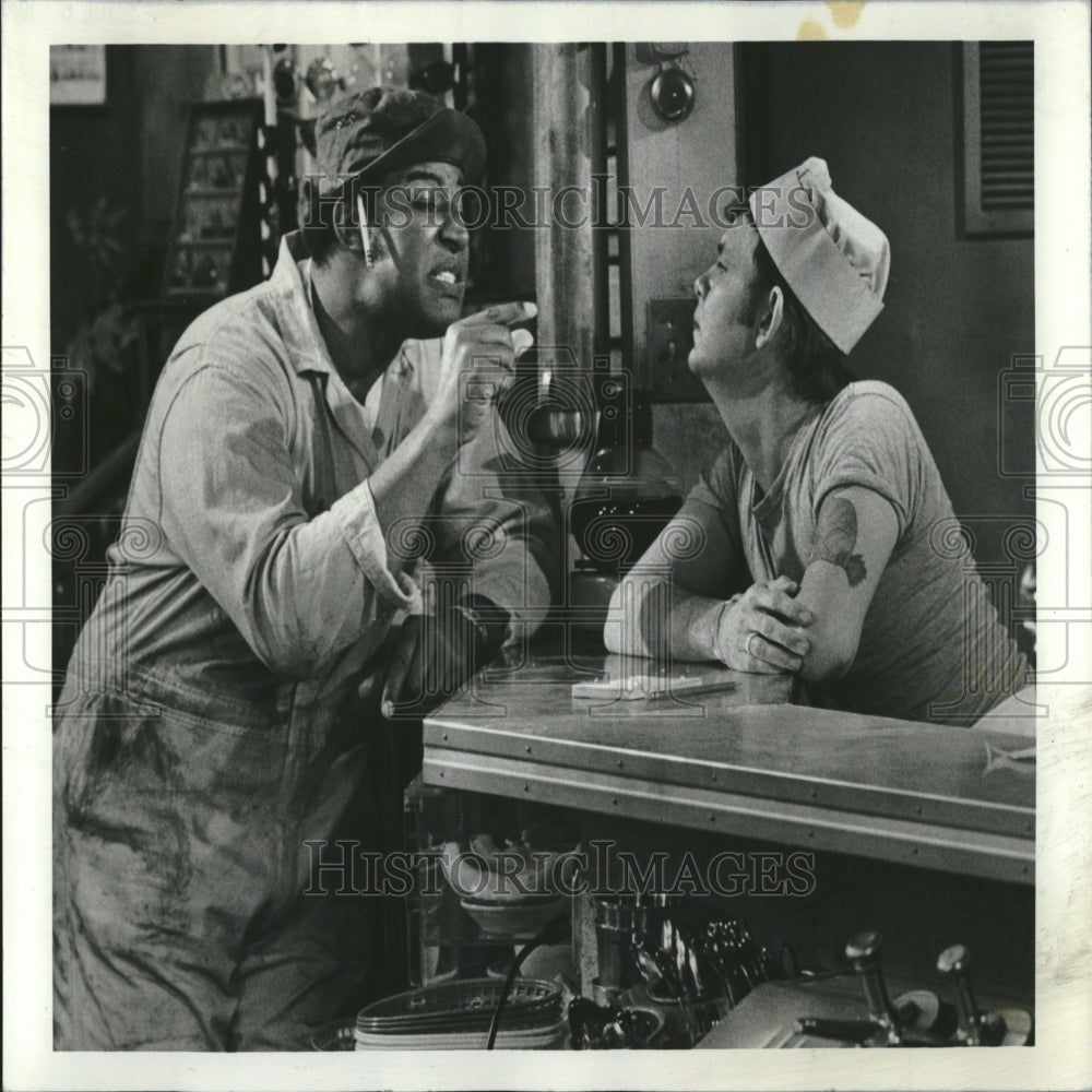 1975 Actors Frank McRae Diner Scene-Historic Images