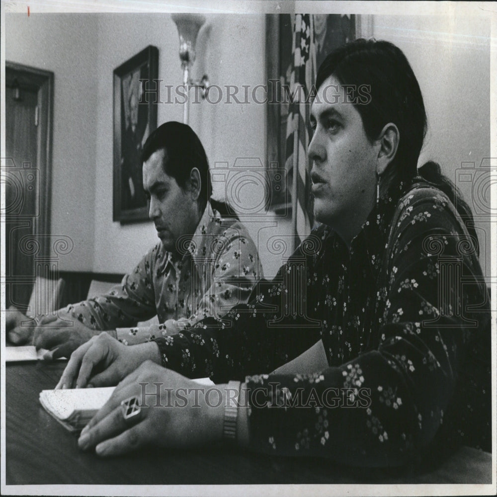 1974 IndiansTed Bill Means Press Conference - Historic Images