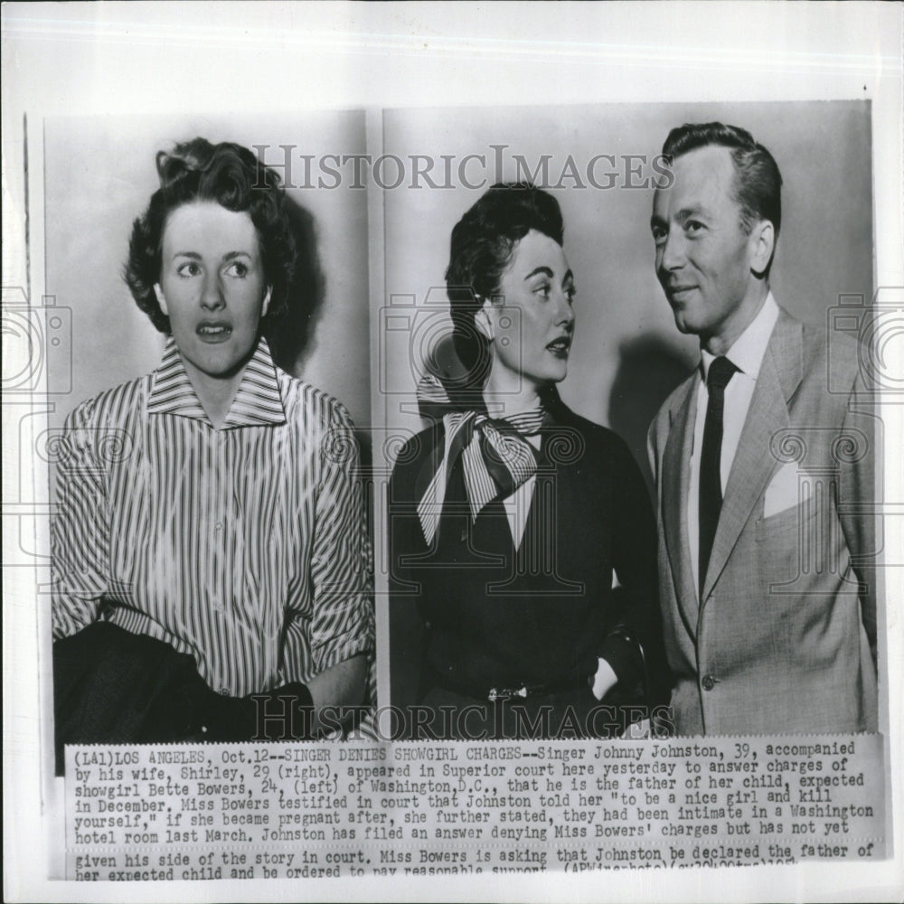 1954 Press Photo Singer Johnny Johnston - RRV26985 - Historic Images