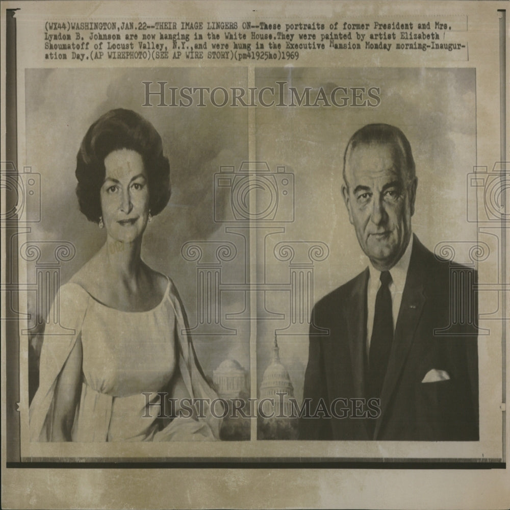 1969 Press Photo President Lyndon B. Johnson Portrait - RRV27107 - Historic Images