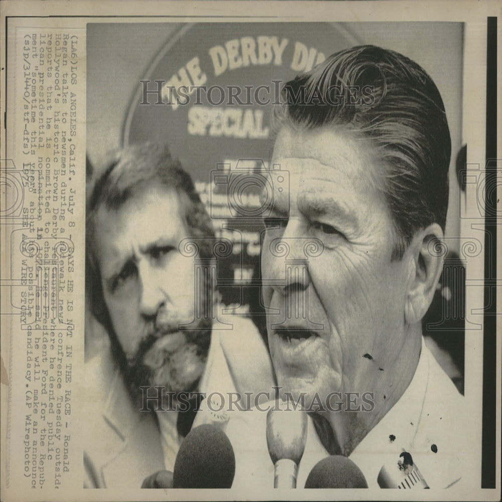 1975 Reagan News Conf Running For President - Historic Images