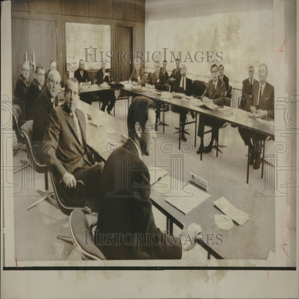 1970 Pres Nixon Urban Affairs Meeting - Historic Images