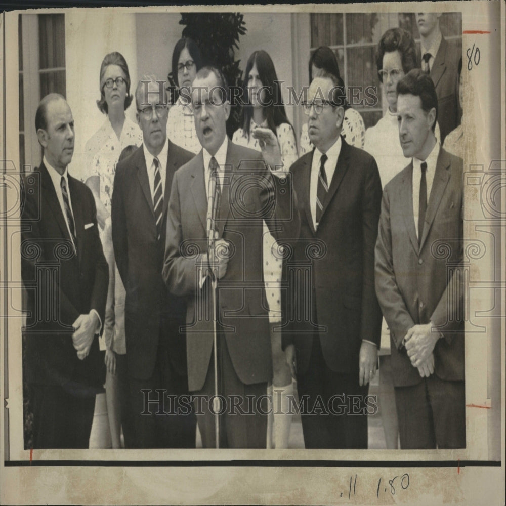 1970 Press Photo Nixon Annoucing Cabinet Changes - RRV27199 - Historic Images
