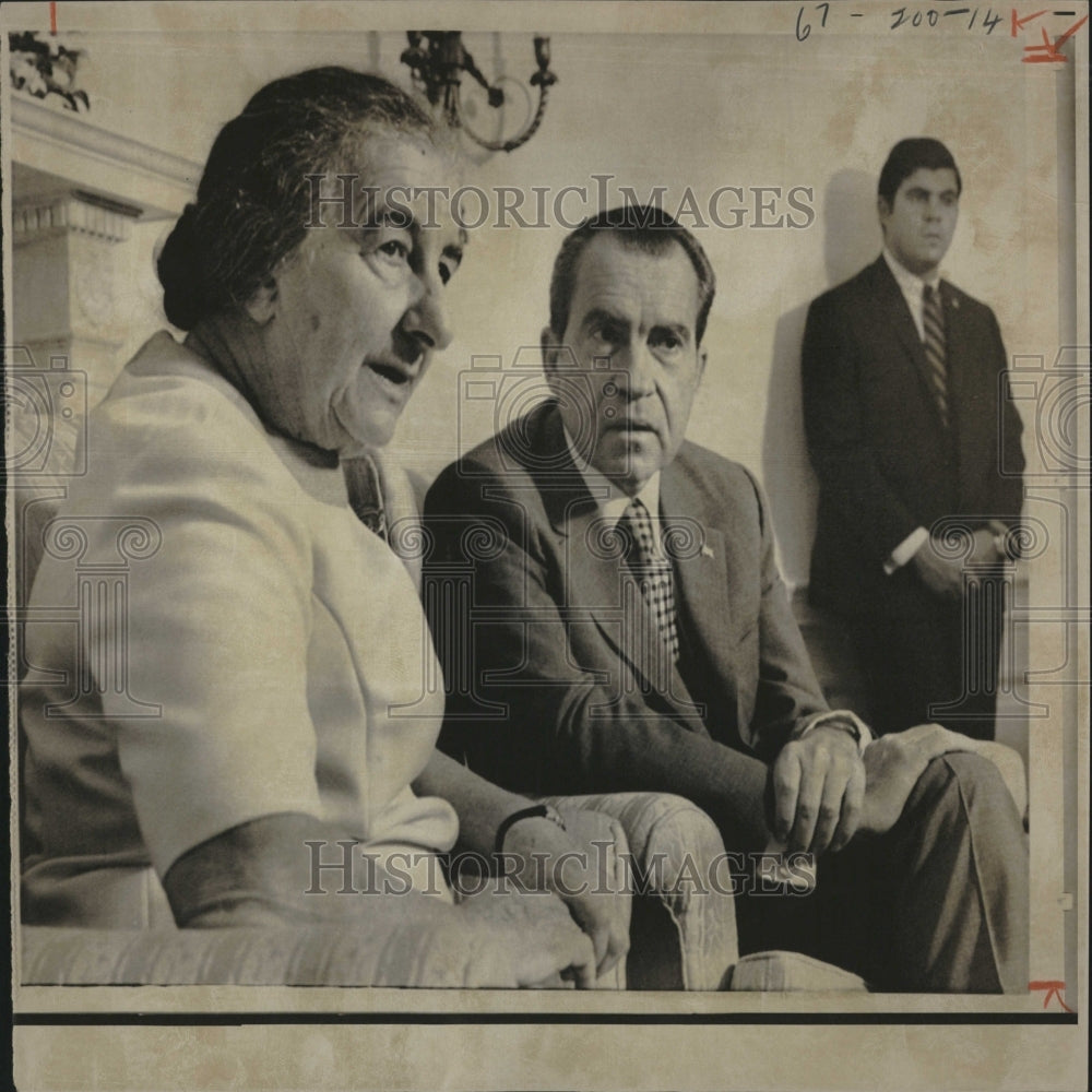 1970 Pres Nixon Meets Israeli Premier Meir - Historic Images