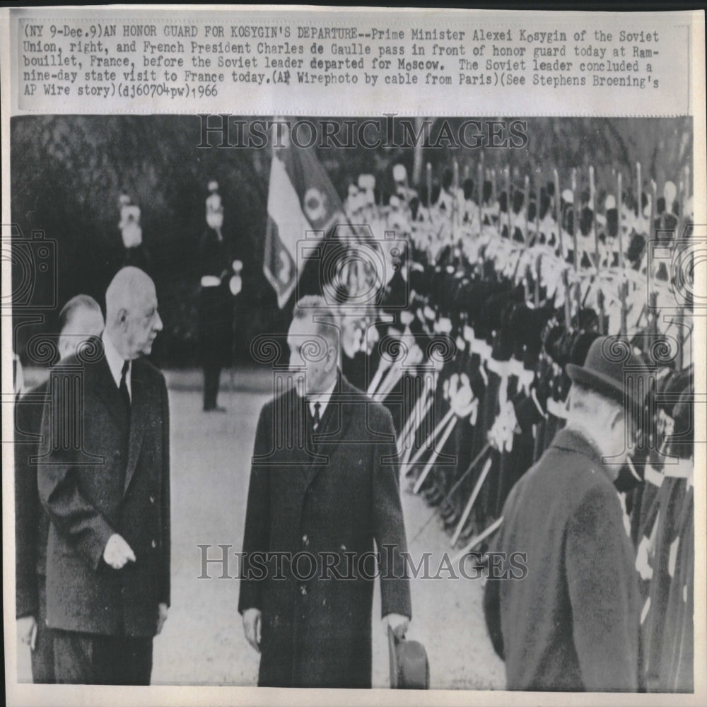 1966 Alexei Kosygin Charles de Gaulle-Historic Images