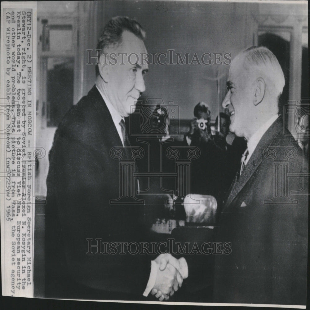 1965 Press Photo Soviet Premier Kosygin British Stewart - RRV27311 - Historic Images