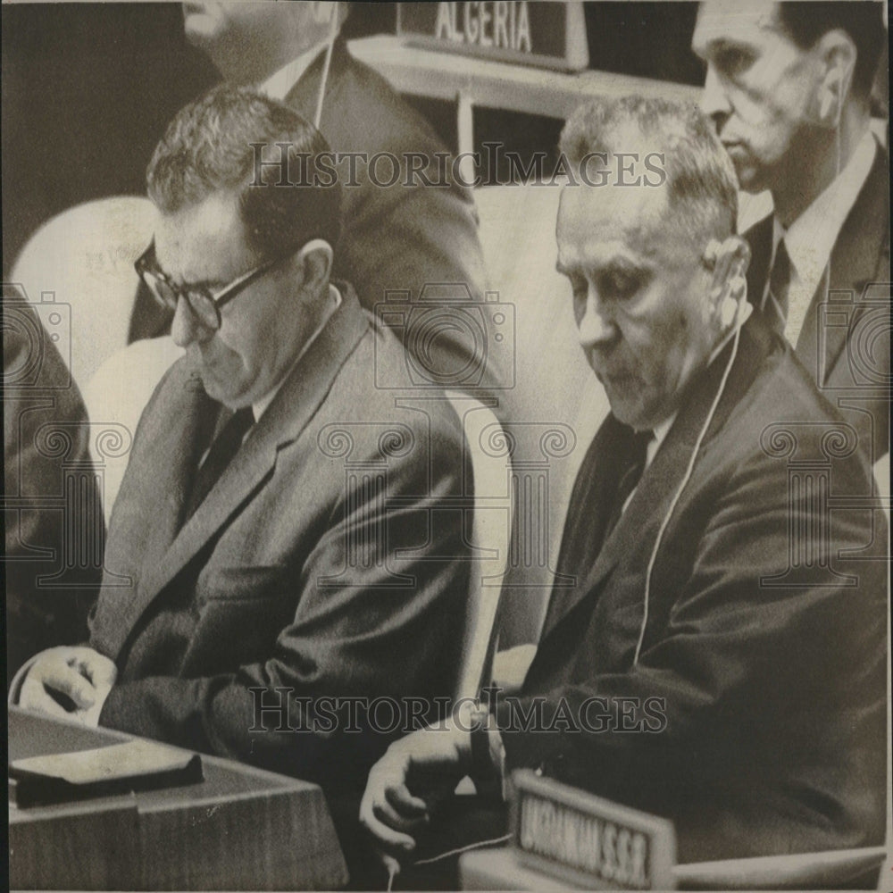 1967 Press Photo Soviet Andrei Gromyko Alexei Kosygin - RRV27357 - Historic Images