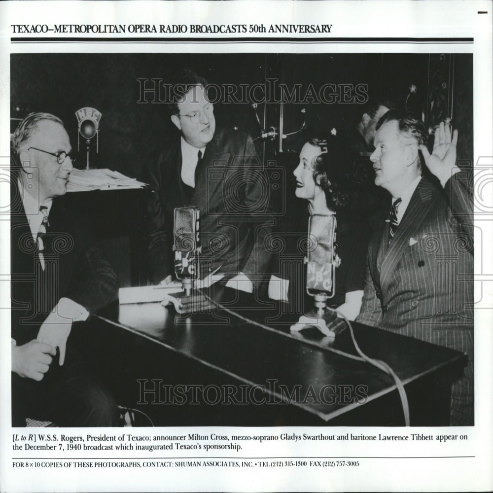 1990 Texaco Milton Cross Swarthout Tibbett - Historic Images