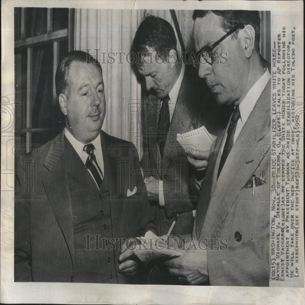 1950 Mayor Disalle Truman price director - Historic Images