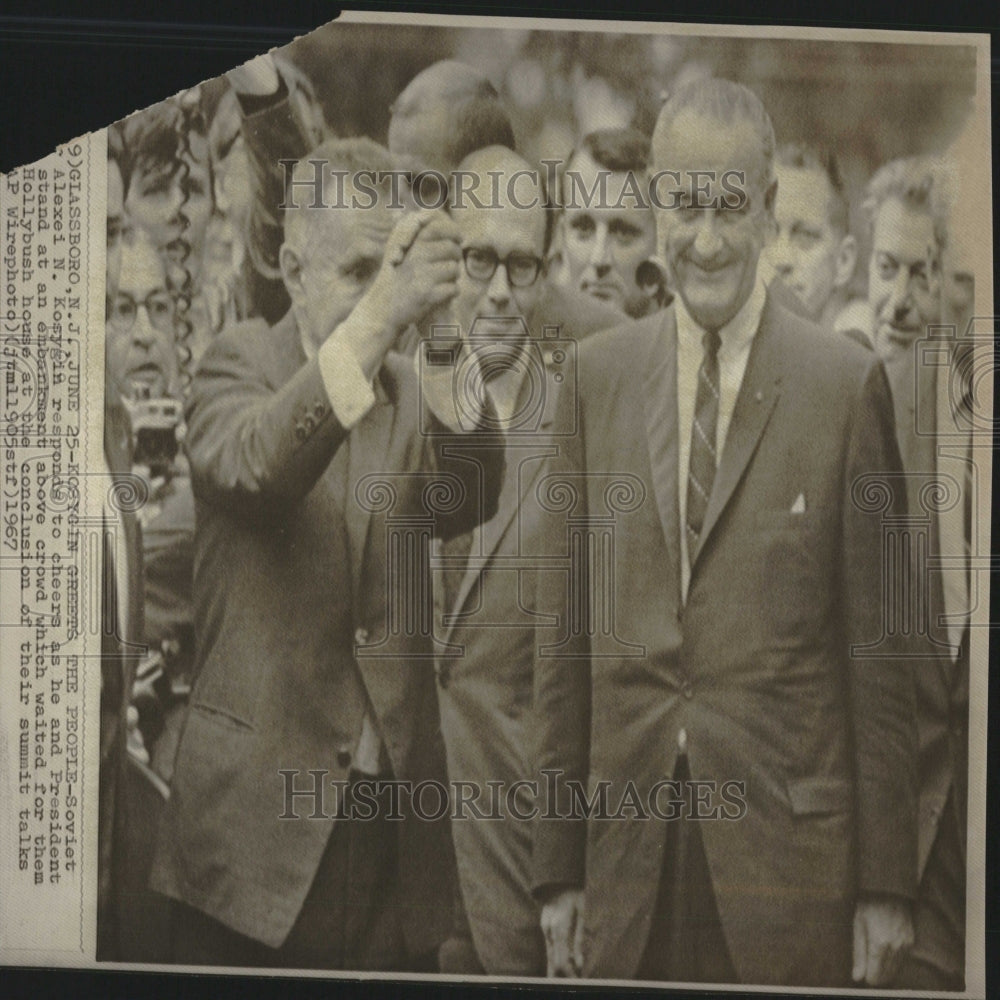 1967 Lyndon Johnson Alexei Kosygin Hollybus - Historic Images