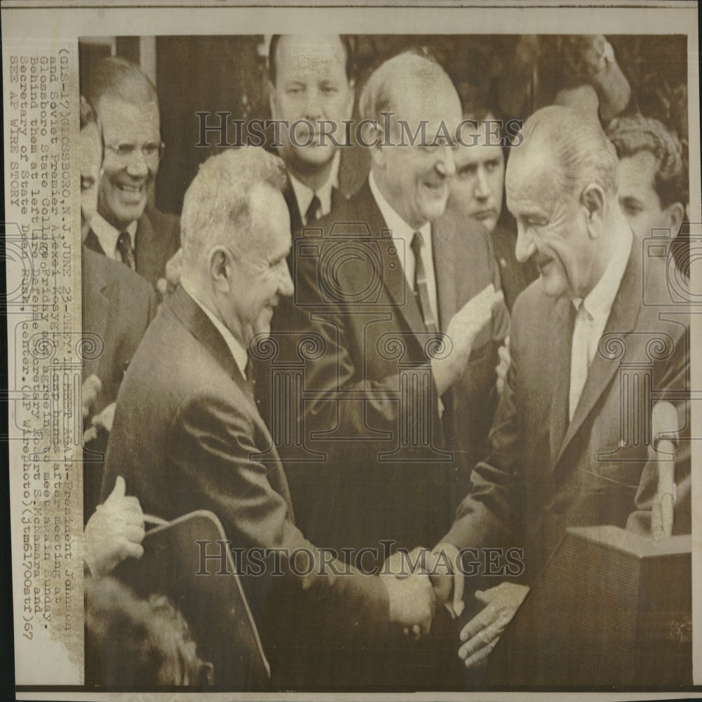 1967 Press Photo President Lyndon Johnson - Historic Images