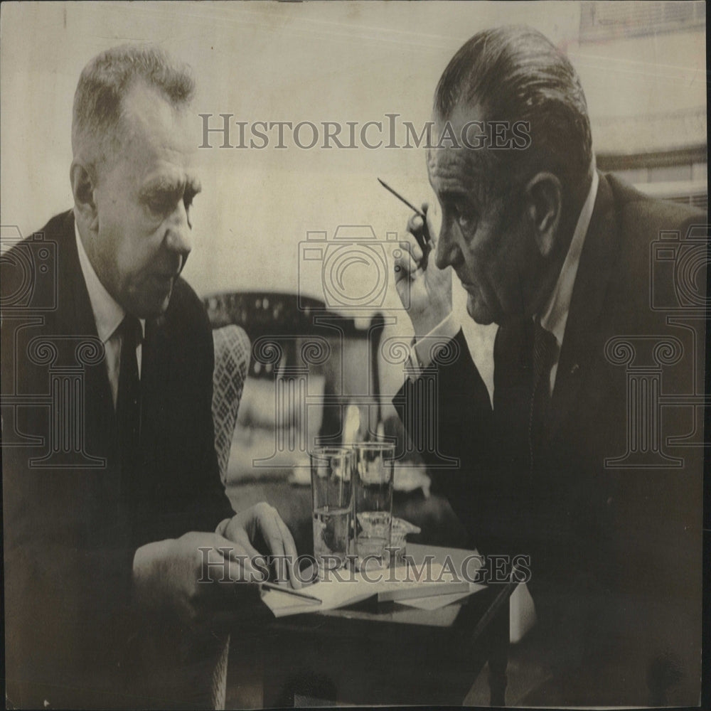 1967 Photo Pres.Johnson And Soviet Premier Alexei Kos. - Historic Images