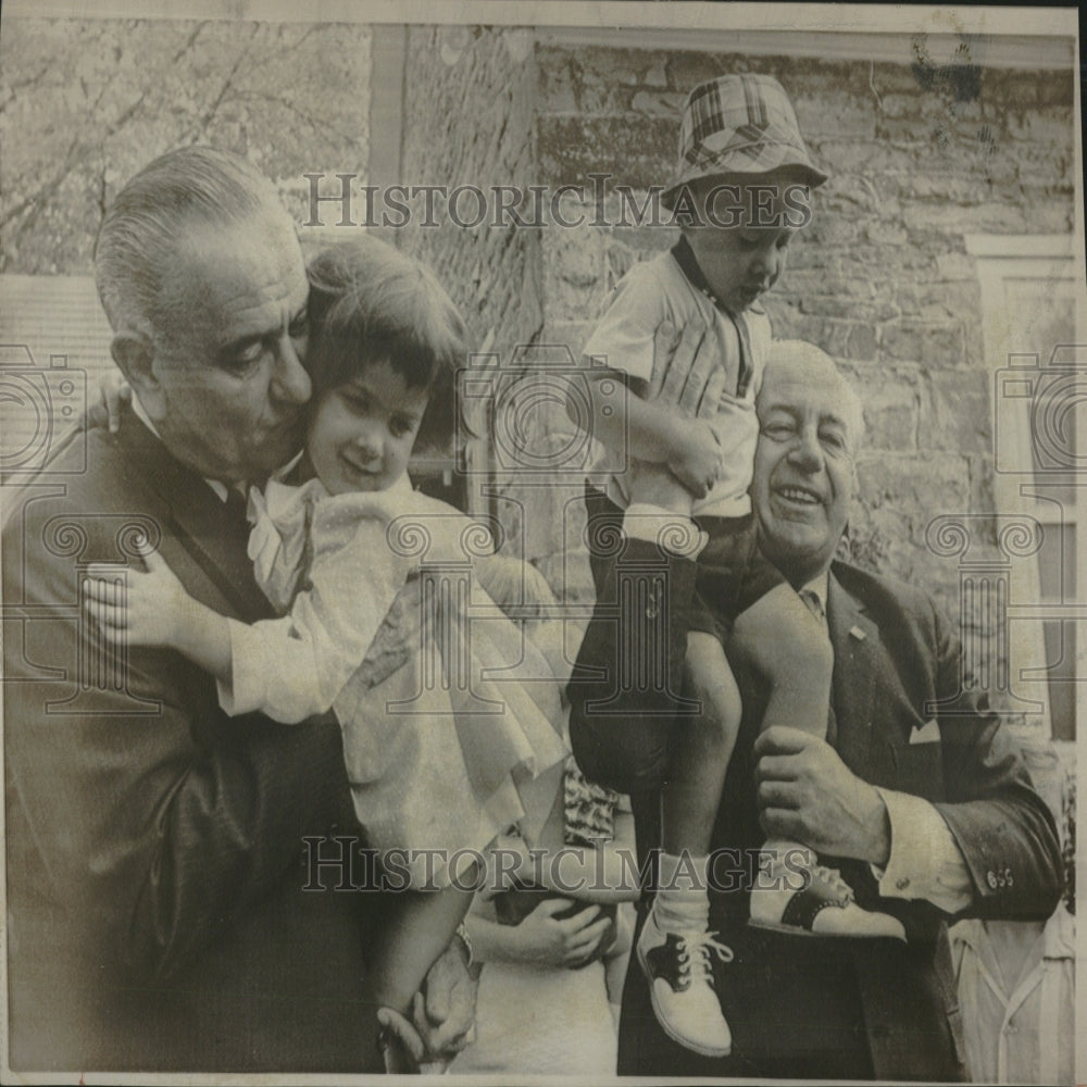 1967 Lyndon Johnson Harold Holt Church - Historic Images