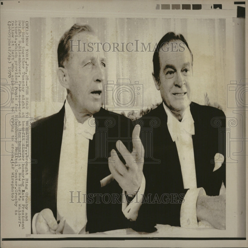 1970 Press Photo Bing Crosby, Bob Hope honor IKE - RRV27613 - Historic Images