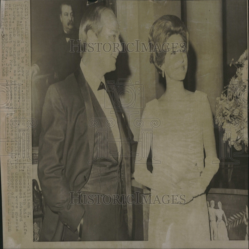 1968 Wiliam Crook Appointed Ambassador - Historic Images
