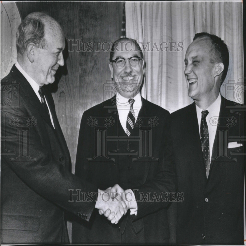 1964 Congratulating-new chief Latin America - Historic Images