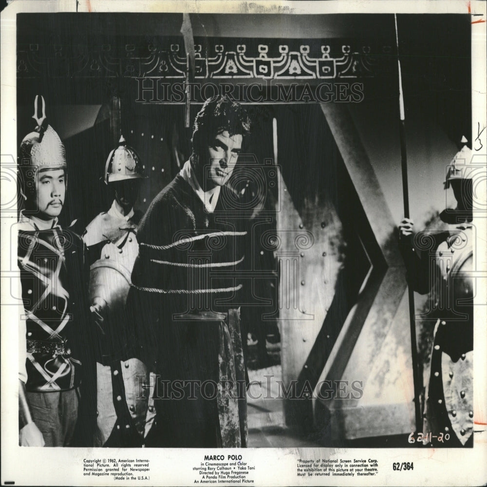 1962 Press Photo Rory Calhoun Marco Polo Movie Mangol - RRV27789- Historic Images