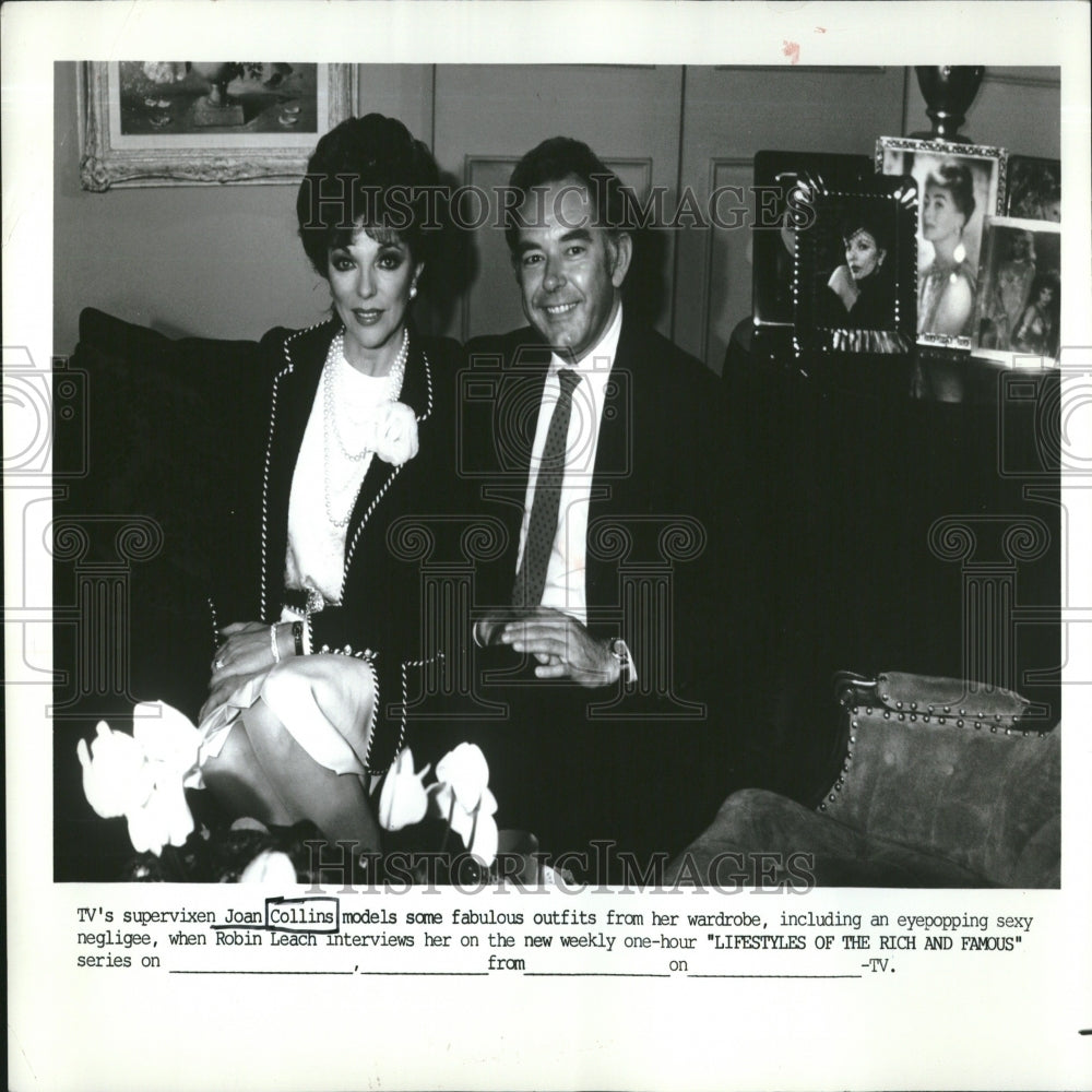 press photo Joan Collins film & TV star - RRV28297 - Historic Images