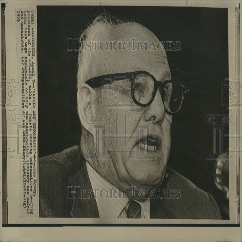 1971 George Meany President AFL-CIO - Historic Images