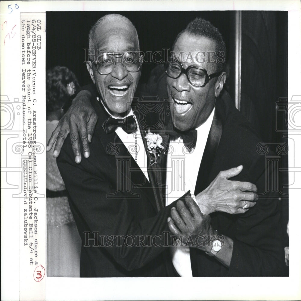 1988 Press Photo Vernon C Armstrong Willie O Jackson - RRV28541 - Historic Images