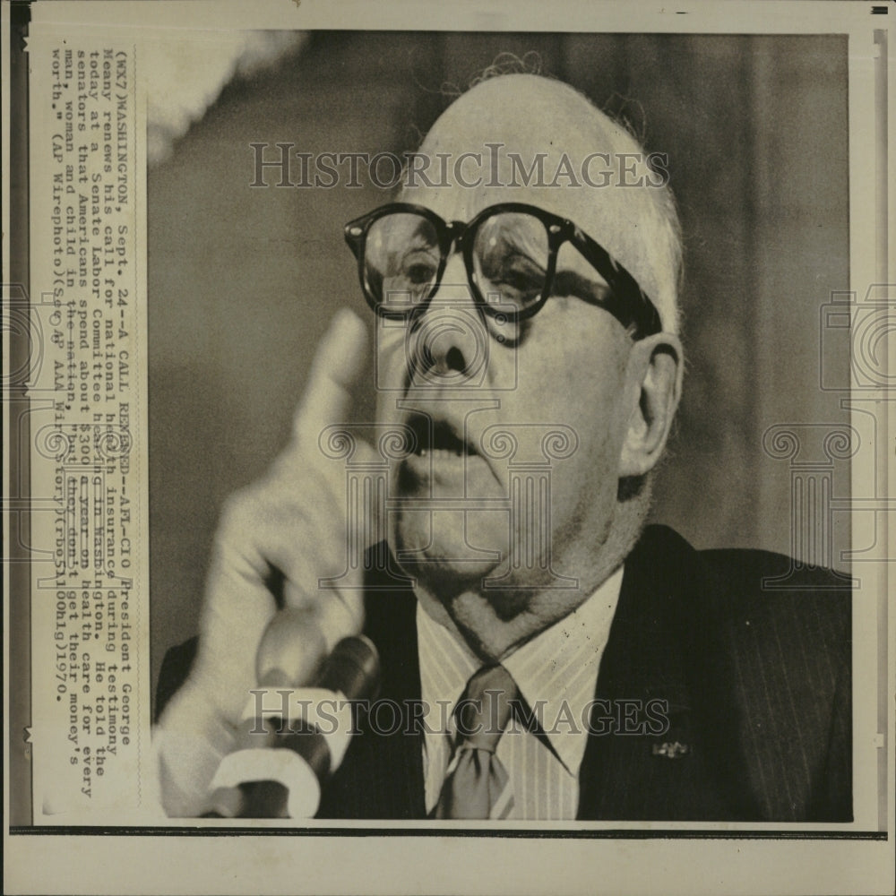 1970 President George Meany Labor Committee - Historic Images