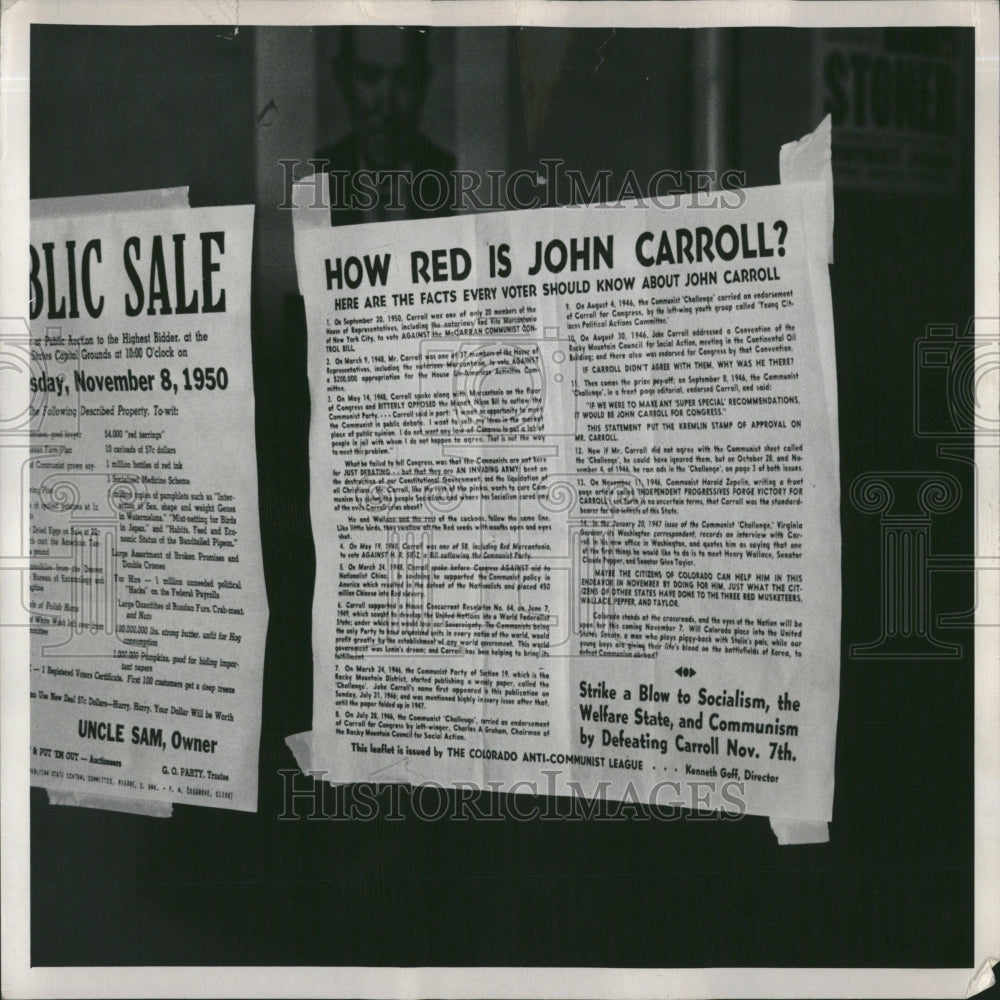 1950 Press Photo John Carroll Fact Every Body Know News - RRV28621 - Historic Images