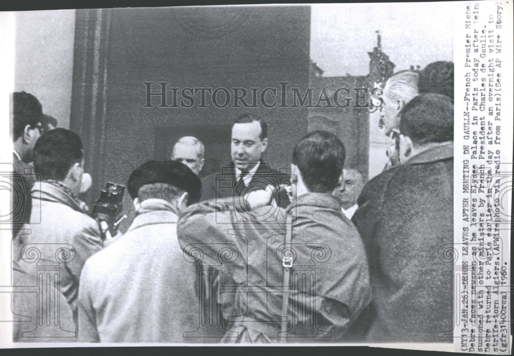 1960 Press Photo French Premier Michel Debre - RRV28939 - Historic Images