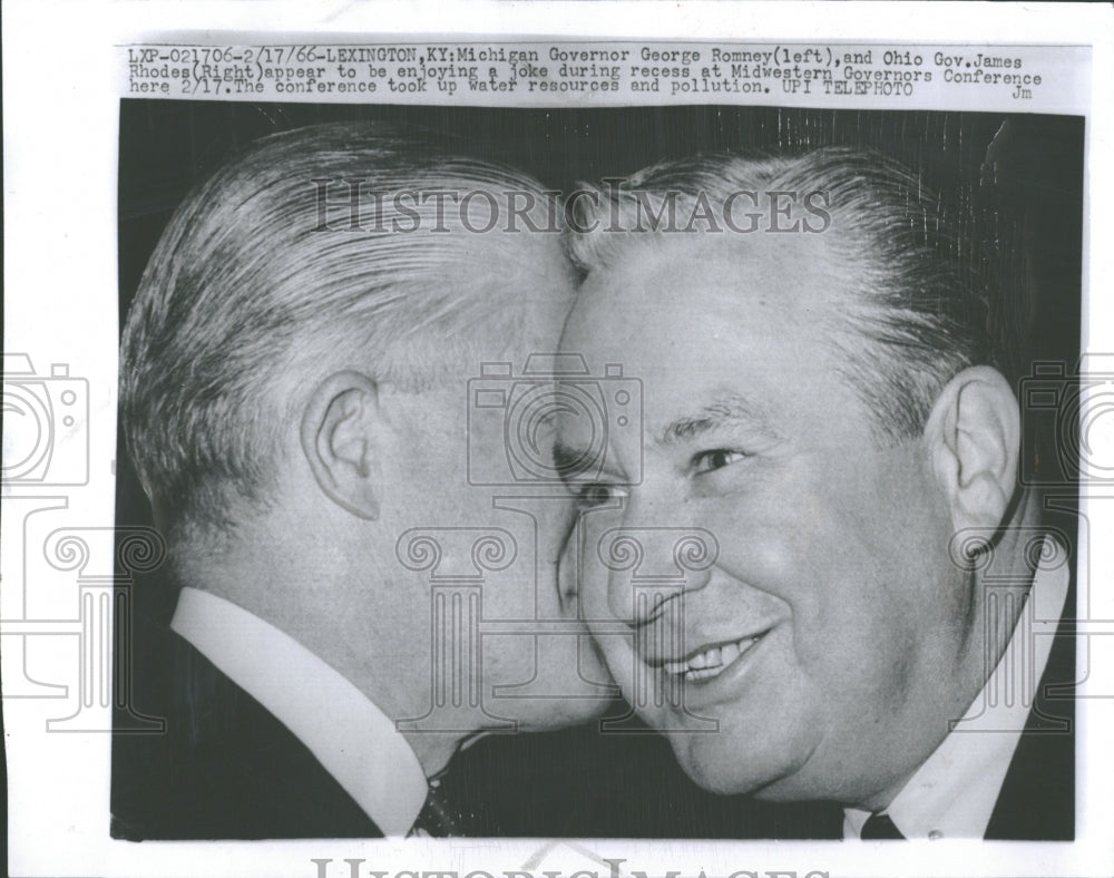 1966 Gov George Romney James Rhodes Ohio - Historic Images