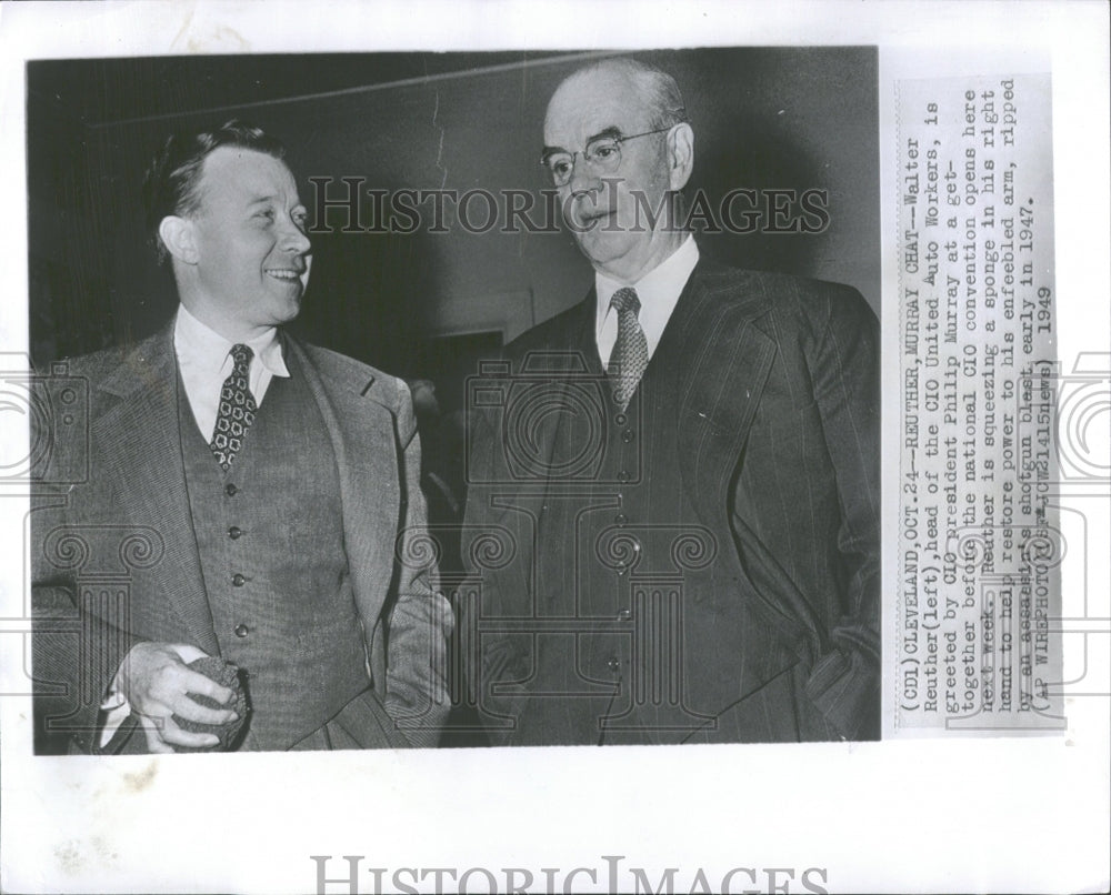 1949 Press Photo :Walter Reuther Murray CIO Phillip - RRV29081 - Historic Images