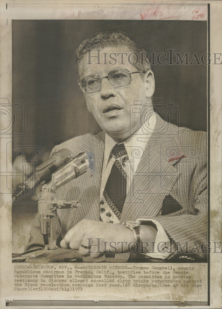 1973 Truman Campbell Republican chairman US - Historic Images