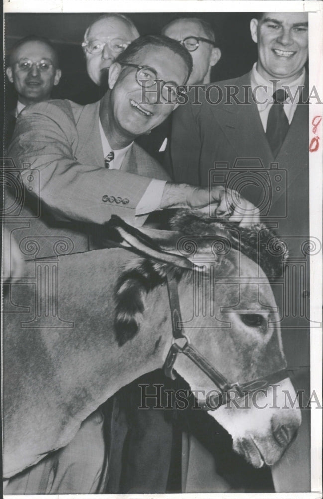 1952 Senator Estes Kefauver Hat Donkey - Historic Images