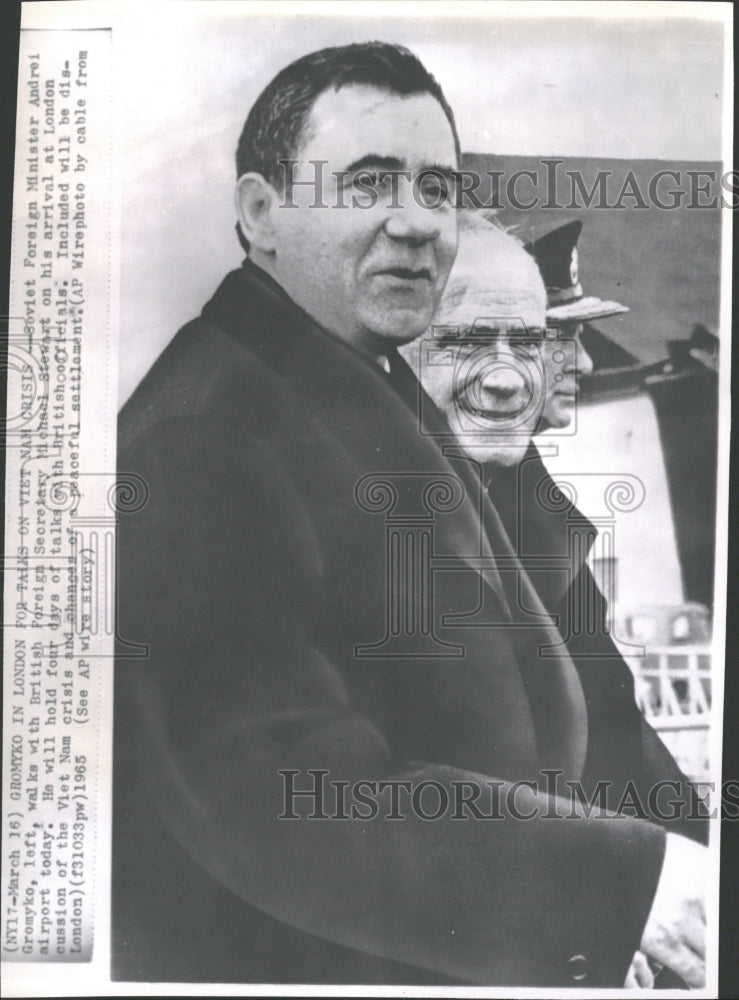 1965 Press Photo Andrei Gromyko Michael Stewart - RRV30303 - Historic Images