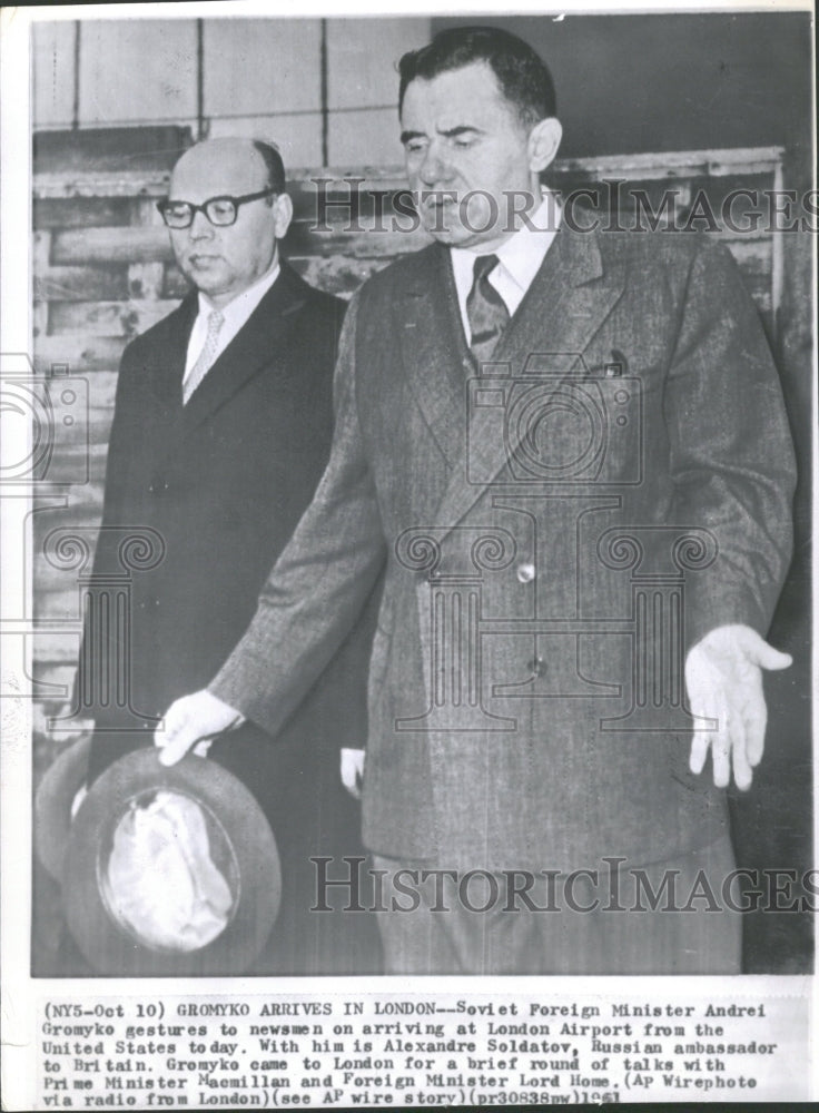 1961 Soviet Foreign Minister Andrei Gromyko - Historic Images