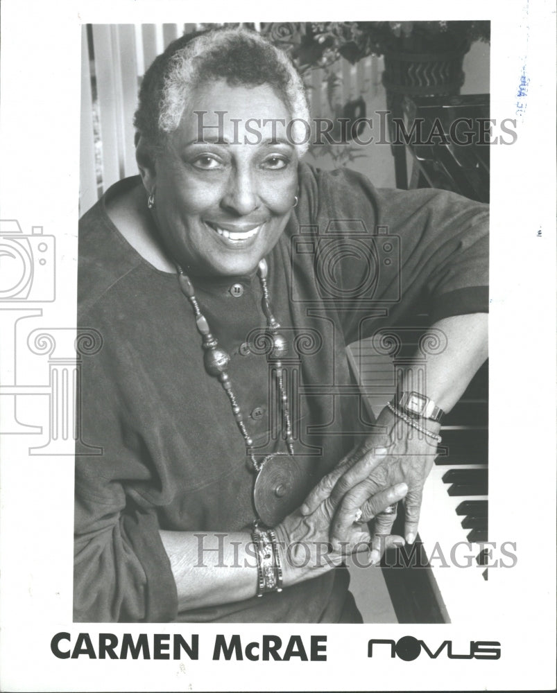 1993 Carmen Mercedes McRae Jazz Singer - Historic Images