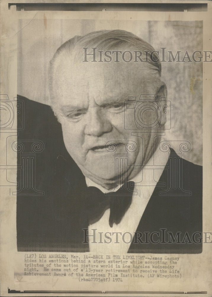 1974 Press Photo James Cagney motion picture artist LA - RRV30547 - Historic Images