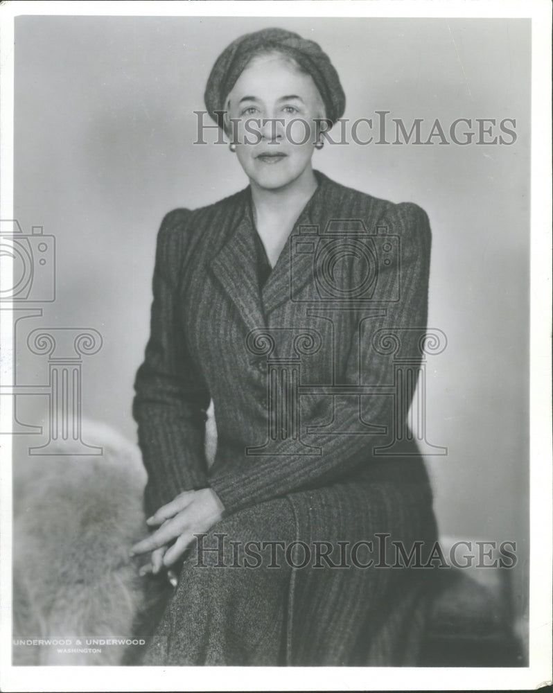 1945, Mrs Boege Rohde Politician Black Coat - RRV31179 - Historic Images