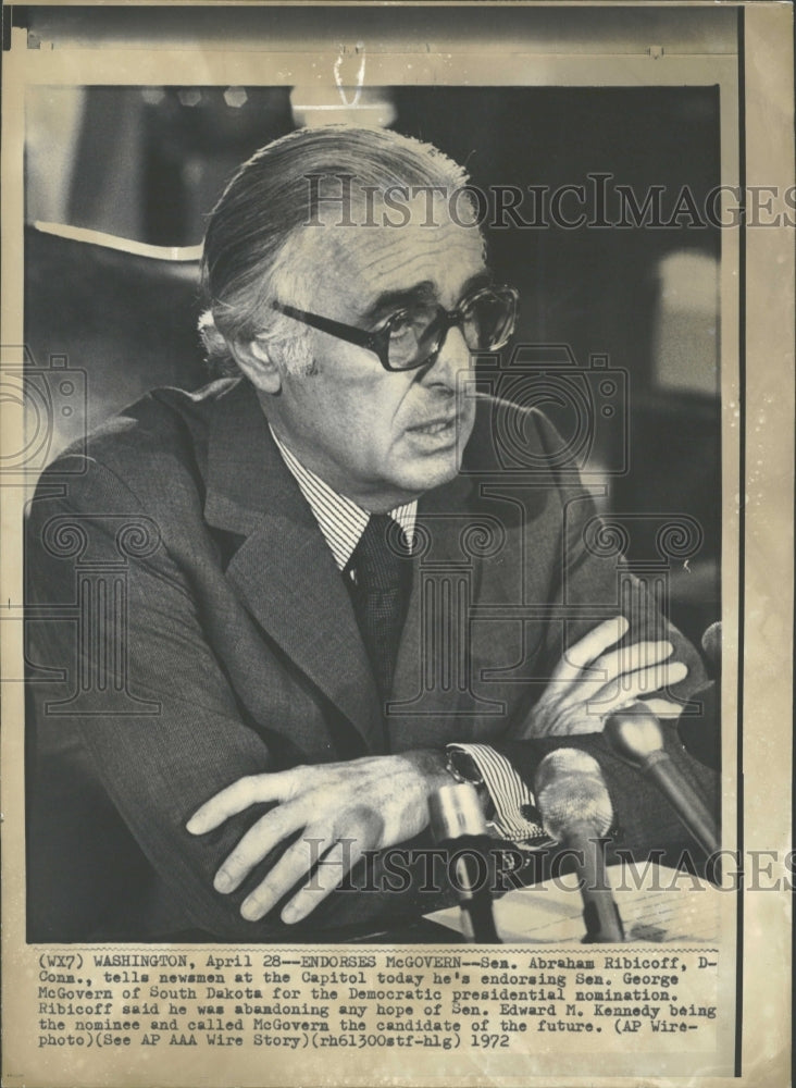 1972 Abraham Ribicoff U.S. Senator - Historic Images