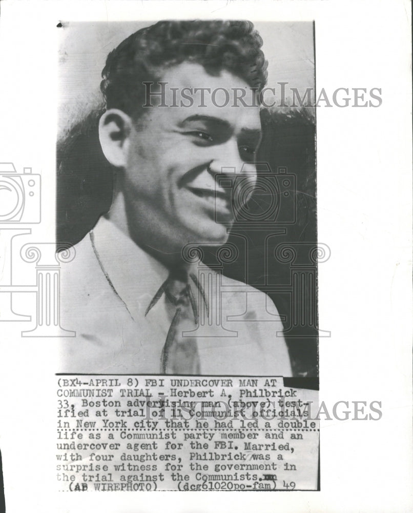 1949, Herbert A. Philbrick FBI Undercover - RRV31269 - Historic Images